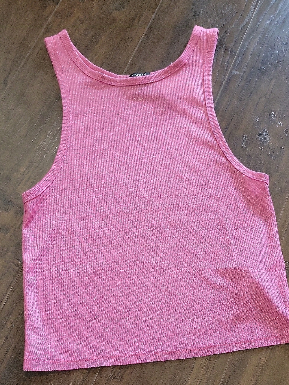 Forever 21 Pink Ribbed Tank Top